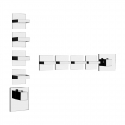 Gessi Rettangolo Wellness 43218 Mitigeur de douche thermostatique mural | Edilceram Design