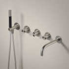 Ensemble de baignoire en acier à montage mural + partie encastrée Hotbath Archie AR7072+HBCB7072 | Edilceram Design