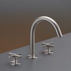 Cea Design Cross CRX 05 Mélangeur de comptoir à trois trous avec bec pivotant | Edilceram Design