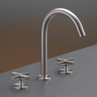 Cea Design Cross CRX 06 Mélangeur de comptoir à trois trous avec bec pivotant | Edilceram Design
