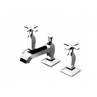 Zucchetti Bellagio ZB1425 Mélangeur lavabo mural 3 trous avec aérateur | Edilceram Design