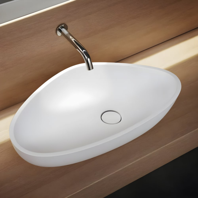 Agape Drop ACER1098Z lavabo à poser en Cristalplant | Edilceram Design
