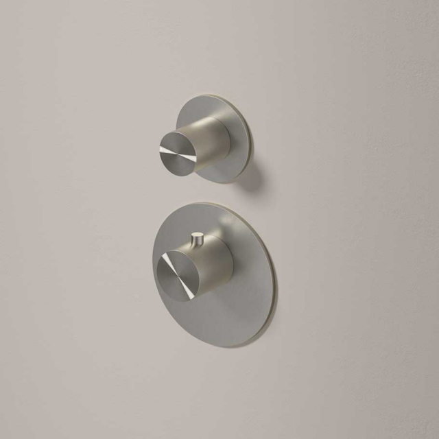 Douche thermostatique murale Mitigeur haut débit + pièce encastrée Hotbath Archie ARHR1+MHF001 | Edilceram Design